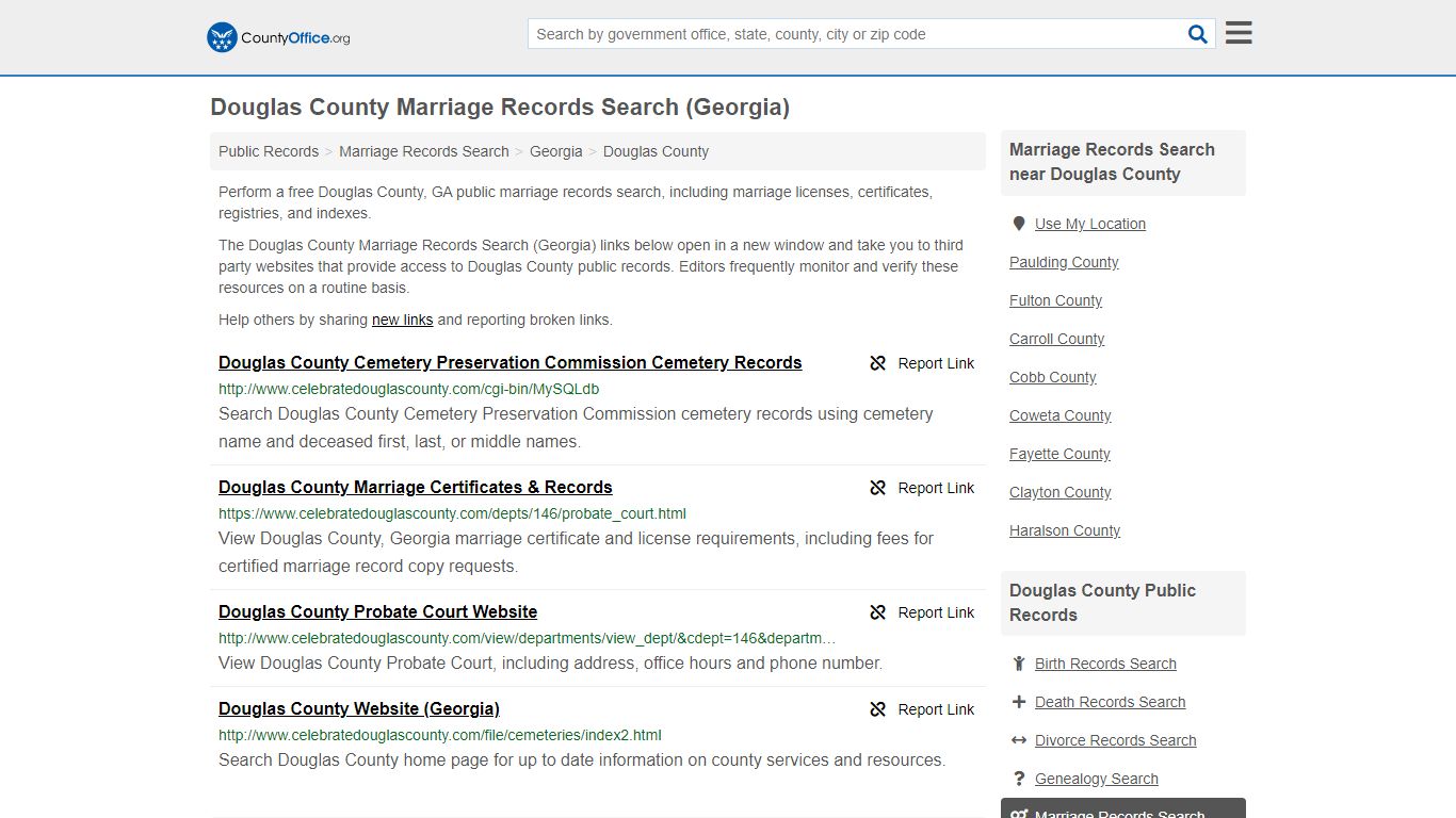 Marriage Records Search - Douglas County, GA (Marriage ...